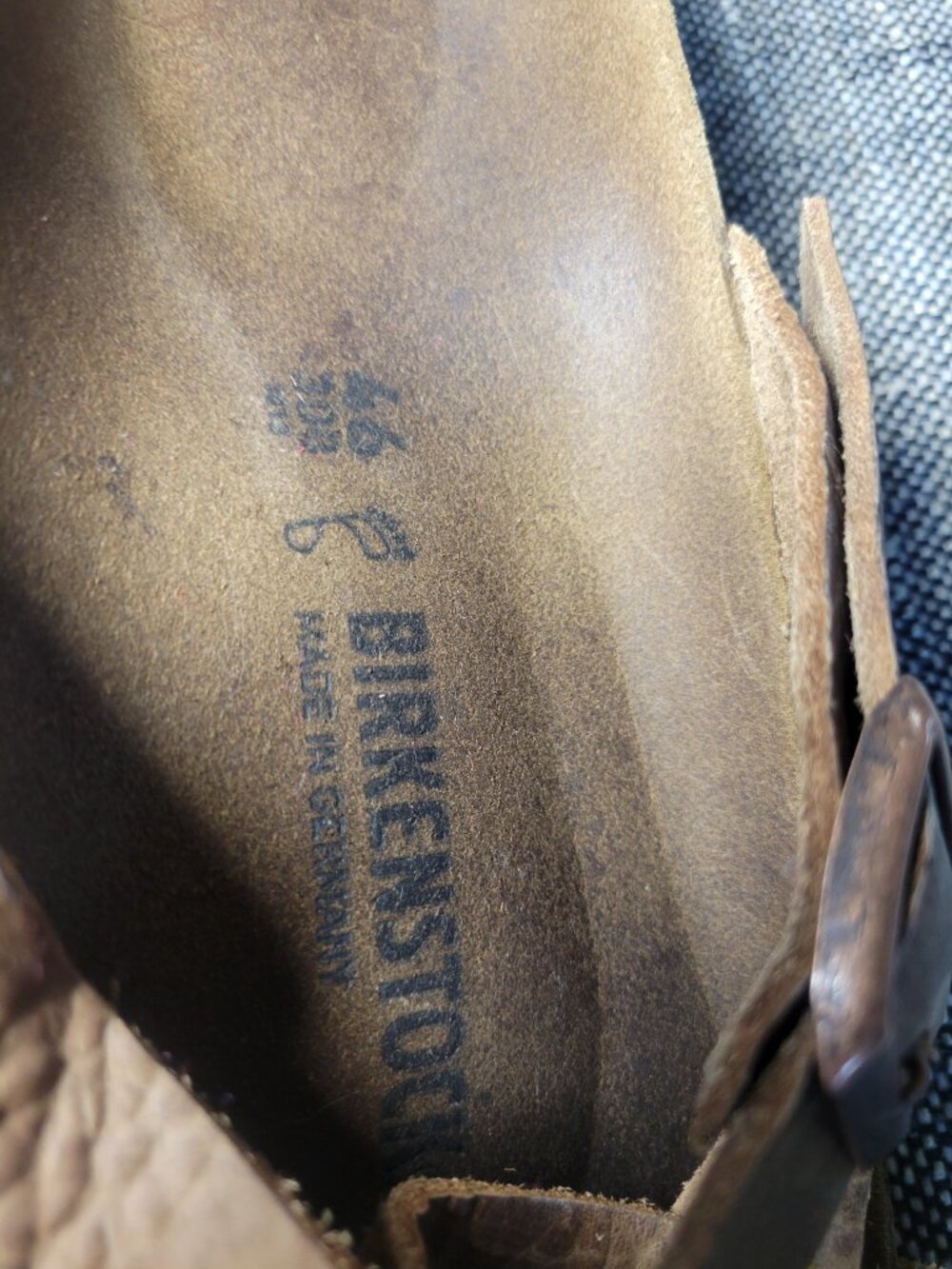 Birkenstock Brown Leather Strappy Sandals Men's 13/13.5 EU 46 Made in Germany - Picture 3 of 10